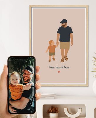 Poster Papa und ich aus Ihrem Foto - Papa-Geschenke