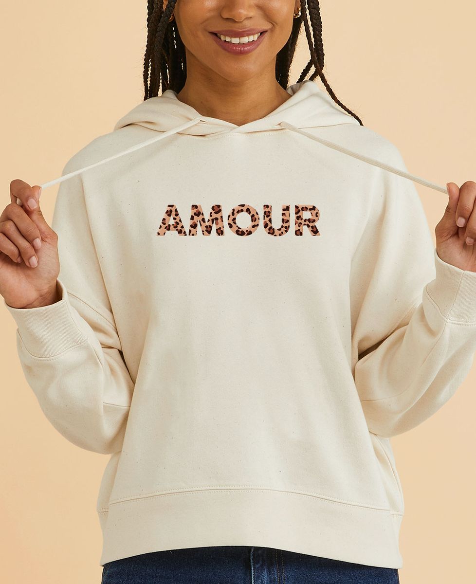 Hoodie femme Amour léopard - Cadeaux Maman, Cadeaux Couple