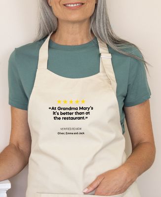 Apron with pocket Customer review Mamie personnalisé