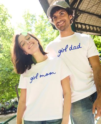Girl dad and first names on velvet sleeve