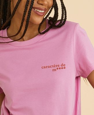 T-shirt femme Caractère brodé personnalisé - Cadeaux Couple