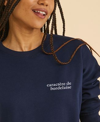 Sweatshirt femme Caractère brodé personnalisé - Cadeaux Couple
