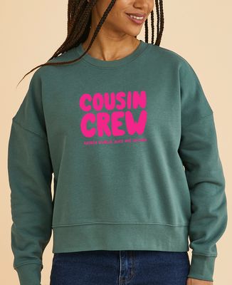 Sweatshirt femme Cousin crew personnalisé
