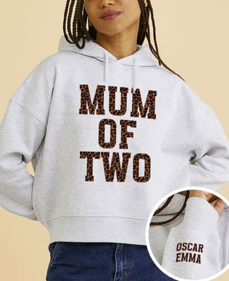 Women's Hoodie Mum of number of children leopard - Gifts for Dad, Mom's gifts, Mom/Dad-to-be
