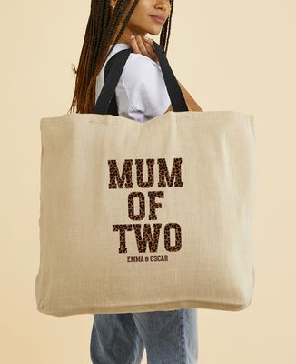 XXL bag Mum of number of children leopard - Gifts for Dad, Mom's gifts, Mom/Dad-to-be