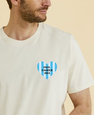 T-shirt homme Coeur à motif et texte personnalisé