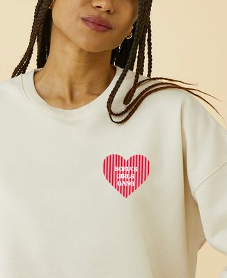 Women's sweatshirt Heart with motif and personalized text
