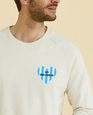 Men's sweatshirt Heart with motif and personalized text