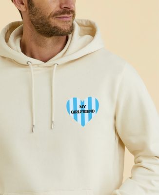Men's hoodie Heart with motif and personalized text