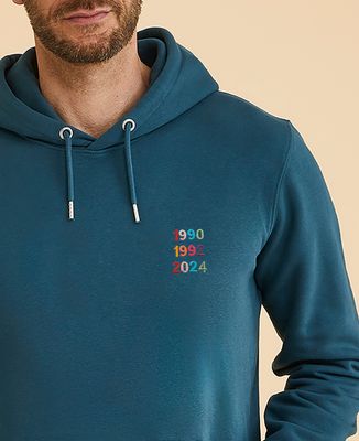 Men's hoodie Custom embroidered multicolored years - Gifts for Dad, Mom's gifts