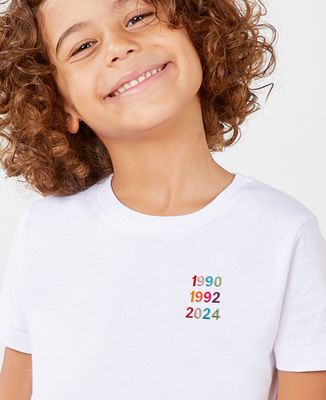 Child T-Shirt Custom embroidered multicolored years - Gifts for Dad, Mom's gifts