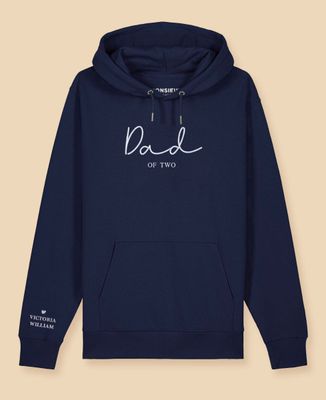 Hoodie Männer Dad und personalisierte gestickte Vornamen - Papa-Geschenke