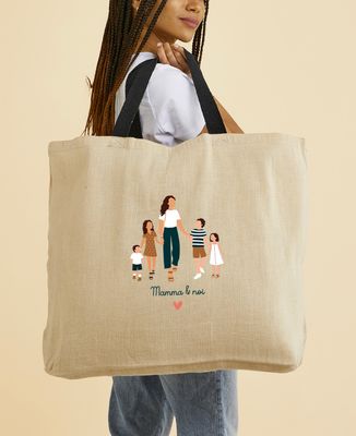 Borsa XXL Mamma e noi personalizzati - Regali per la mamma, Regali per coppie