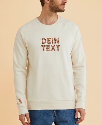 Sweatshirt Mann Personalisierter Text Leopard und Vorname der Kinder