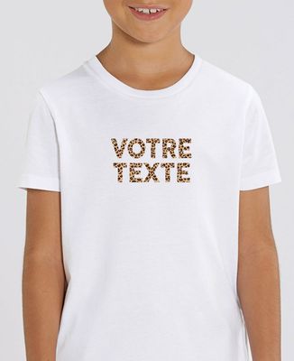 T-shirt enfant Texte léopard personnalisé