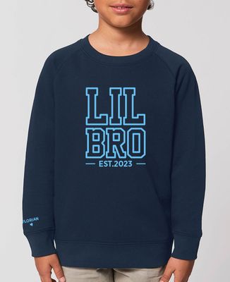 Children's sweatshirt Lil bro and first name on sleeve - Brother's gifts