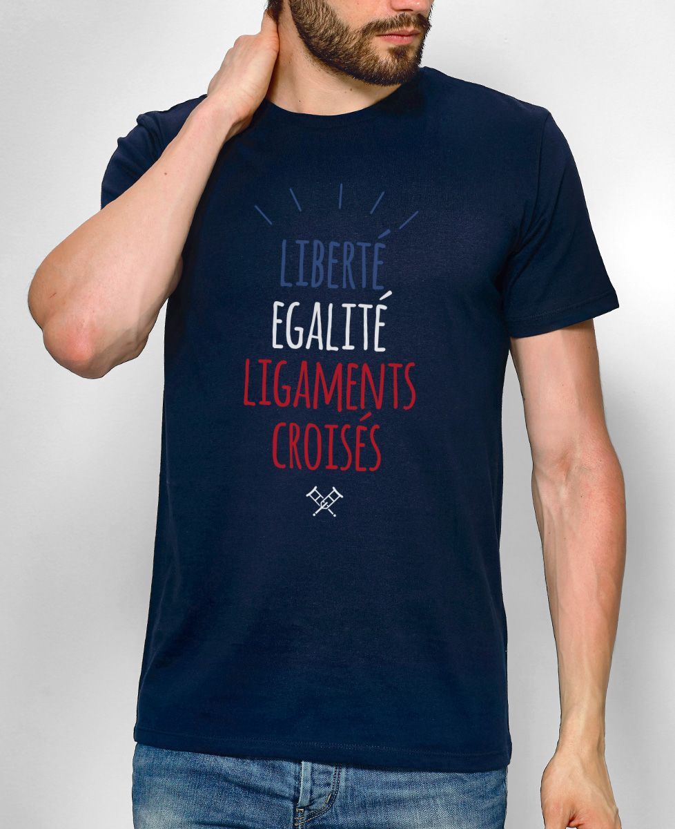 T-Shirt homme Liberté Égalité Ligaments croisés