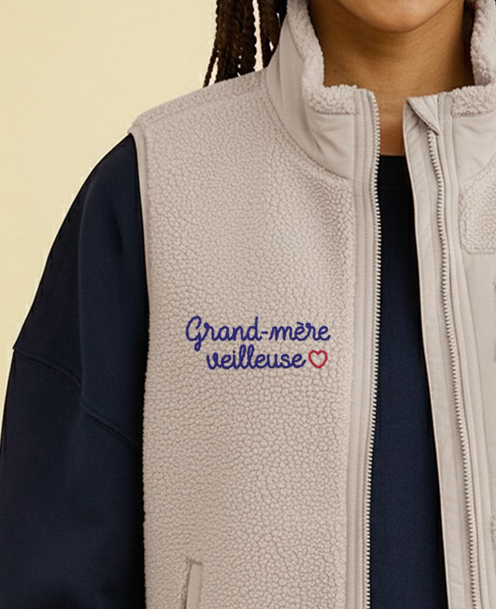 Veste polaire Grand-mère veilleuse (brodé) - Cadeaux Mamie