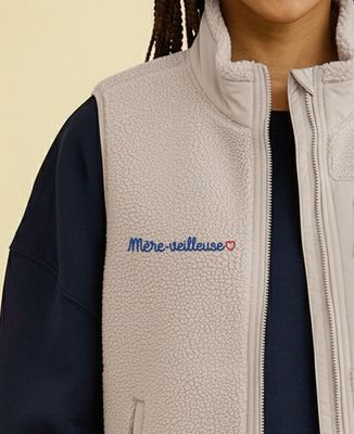 Veste polaire Mère-veilleuse (brodé) - Cadeaux Maman