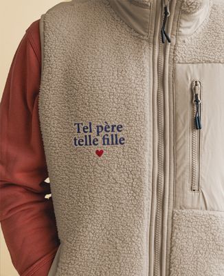 Veste polaire Tel père telle fille (brodé) - Cadeaux Maman, Cadeaux Couple, Duo assortis