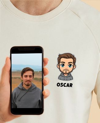 Sudadera de hombre Personaje chibi a partir de tu foto - Regalos para papá, Regalos para mamá, Aperitivo, Regalos para parejas