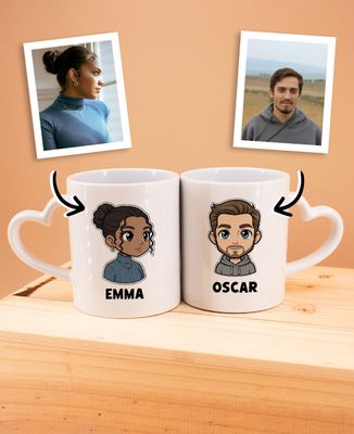 Taza Personaje chibi a partir de tu foto - Regalos para papá, Regalos para mamá, Aperitivo, Regalos para parejas