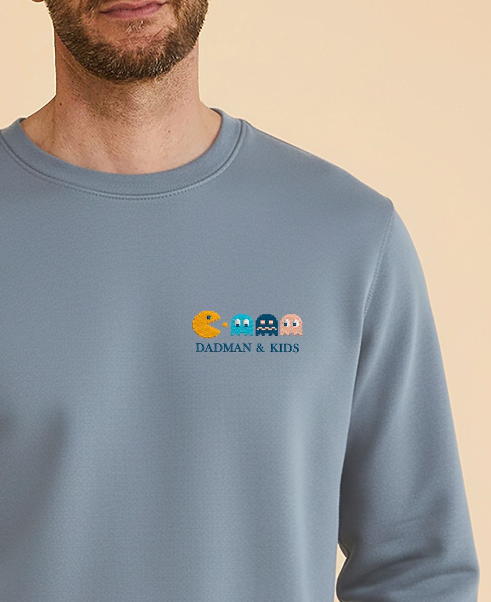 Felpa Dadman con fantasmi ricamati | Monsieur TSHIRT