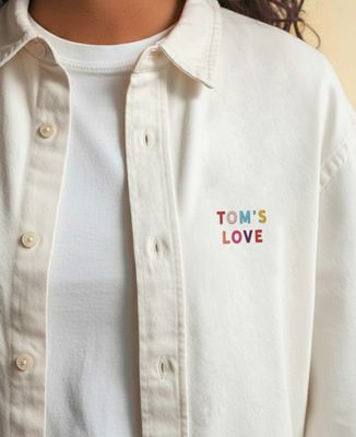Shirt Love embroidered multicolored name - Couple gifts, Woman Couple Gifts, Gifts for Couples