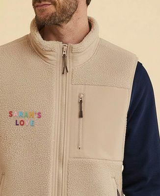 Fleece Jacket Love embroidered multicolored name - Couple gifts, Woman Couple Gifts, Gifts for Couples