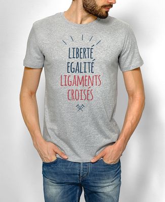 T-Shirt homme Liberté Égalité Ligaments croisés