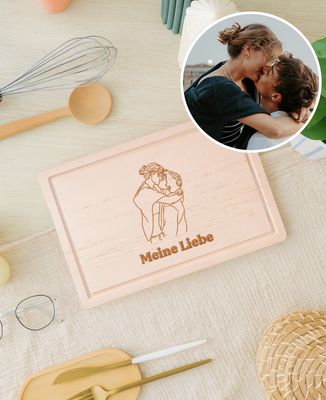 Aperitif-Brett Foto und mit Strich gezeichneter Text - Papa-Geschenke, Aperitif, Geschenk Opa, Geschenke für Paare, Hochzeit
