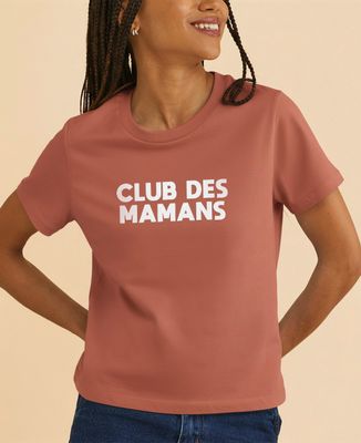 T-shirt femme Club des Mamans personnalisé en velours