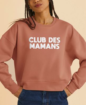 Sweatshirt femme Club des Mamans personnalisé en velours