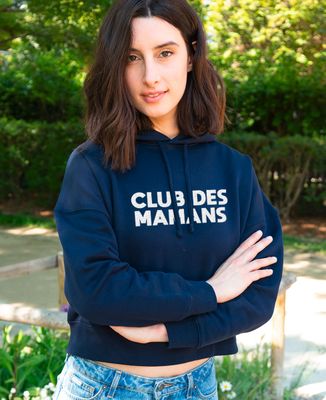 Hoodie femme Club des Mamans personnalisé en velours