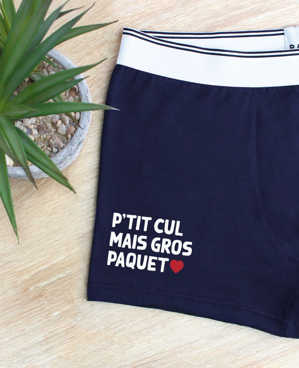 Boxer P'tit cul mais gros paquet - Cadeaux Couple