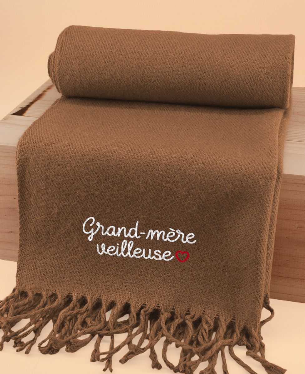 Echarpe Grand-mère veilleuse (brodé) - Cadeaux Mamie