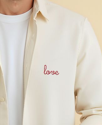 Shirt Personalized hand-embroidered text - Gifts for Dad, Mom's gifts, Couple gifts