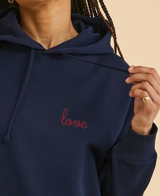 Women's Hoodie Personalized hand-embroidered text - Gifts for Dad, Mom's gifts, Couple gifts