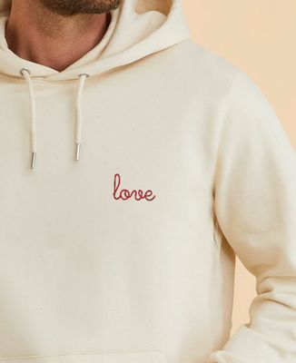 Men's hoodie Personalized hand-embroidered text - Gifts for Dad, Mom's gifts, Couple gifts