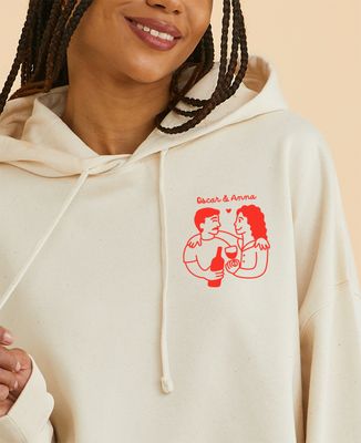 Hoodie per lei Aperitivo personalizzato di coppia - Regali per coppie