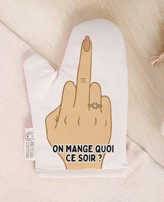 Doigt d'honneur et texte personnalisé