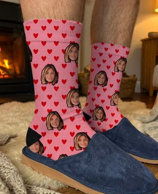 Unisex socks Face and custom design - Bachelor/Bachelorette party & Wedding
