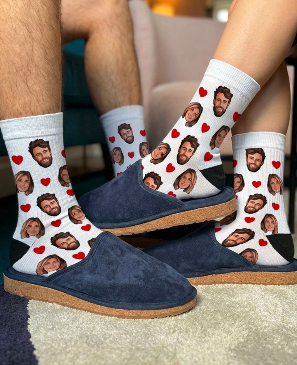 Chaussettes Personnalisées Du Visage, Chaussettes Du Visage Personnalisées Avec