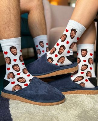 Chaussettes Personnalisées Avec Photo - Cadeau Humoristique Et Unique Pour Famille, Amis - Taille S/M/L - 4
