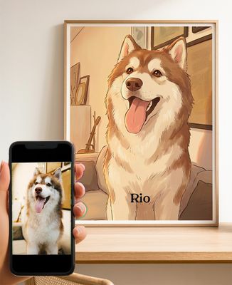Poster Manga version of cat or dog from your photo - Animals
