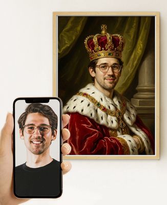 Poster Royal portrait from your photo - Gifts for Dad, Mom's gifts, Couple gifts