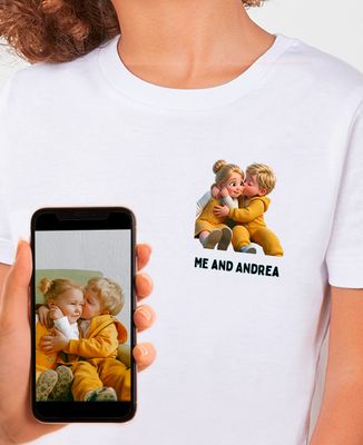 Child T-Shirt Portrait 3D animation film from your photo - Gifts for Dad, Mom's gifts, Papy's gift, Grandma's gifts, Couple gifts