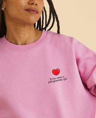 Felpa donna Messaggio d'amore e pittogramma personalizzato - Regali per coppie, Regali per le coppie