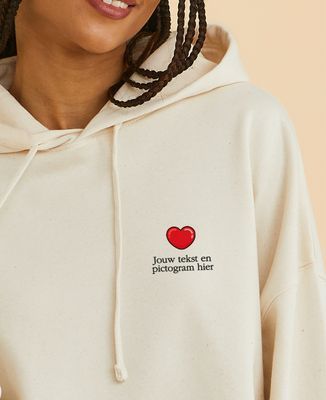 Hoodie voor dames Liefdesboodschap en gepersonaliseerd pictogram - Geschenken voor koppels, Cadeaus voor koppels