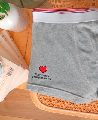 Boxer Messaggio d'amore e pittogramma personalizzato - Regali per coppie, Regali per le coppie